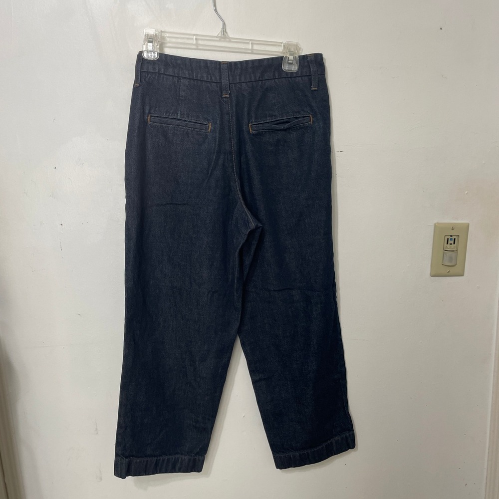 Banana Republic Mid-Rise Straight Leg Jeans Dark Wash Petite 28/6 Indigo Blue